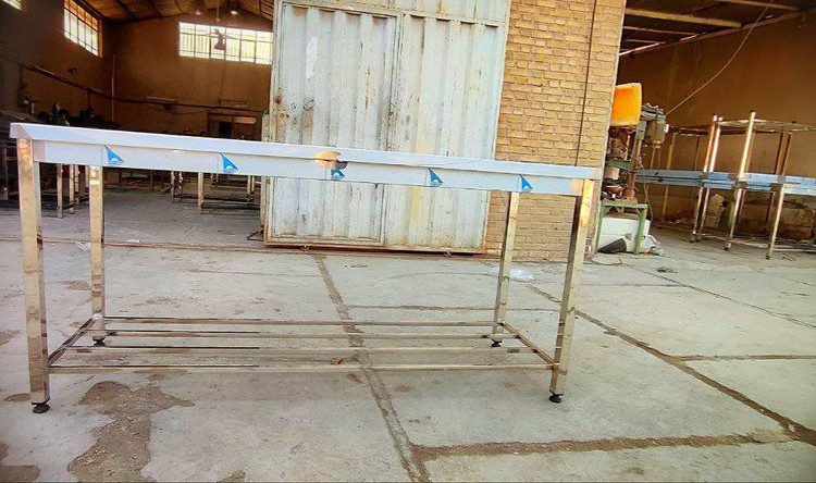 میزکار استیل 150 سانتیمتر